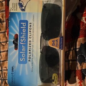 Solar Shield Polarized Clip-On Sunglasses 54 Rec A